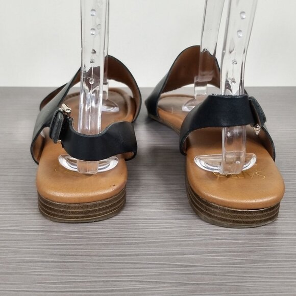 Franco Sarto Garza Sandal, Black Leather, Womens Size 9 M / 39 - Picture 5 of 13